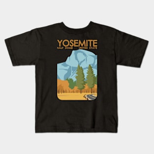 Yosemite half dome summer vintage Kids T-Shirt